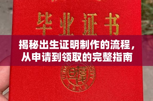 四平揭秘出生证明制作的流程，从申请到领取的完整指南